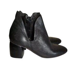 Vero Cuoio G.O.A.T. Leather Ankle Boots Black Made In Italy Women's Size 35